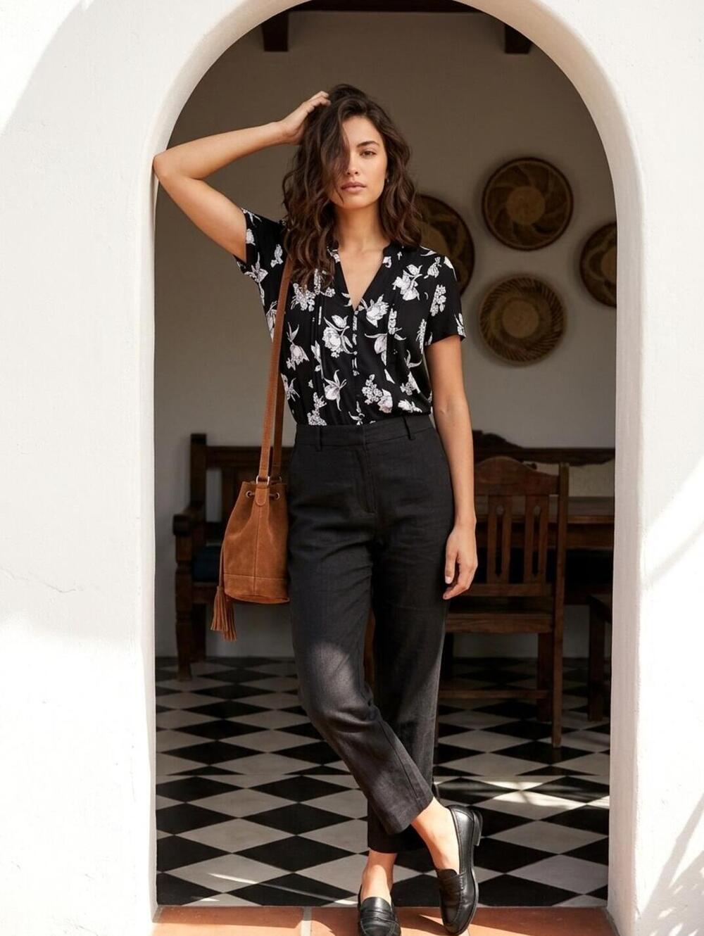 Maeve Anthropologie Floral Tie-Neck Blouse Size‎ XS Coquettecore